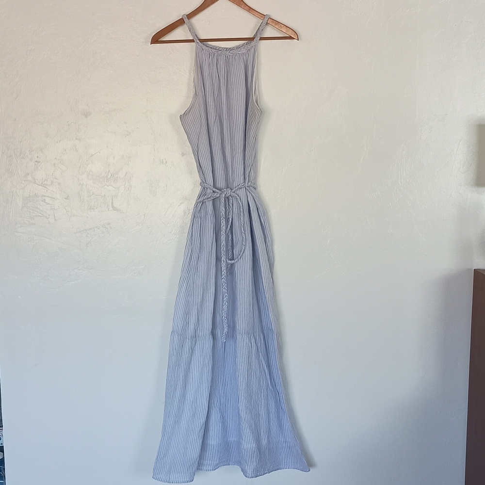 Japna Striped 100% Cotton Maxi Dress